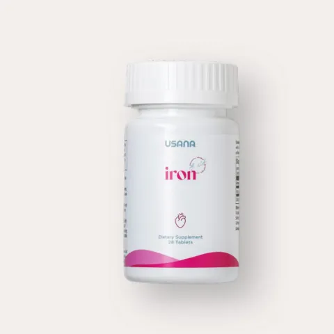 Official packaging for USANA Iron.