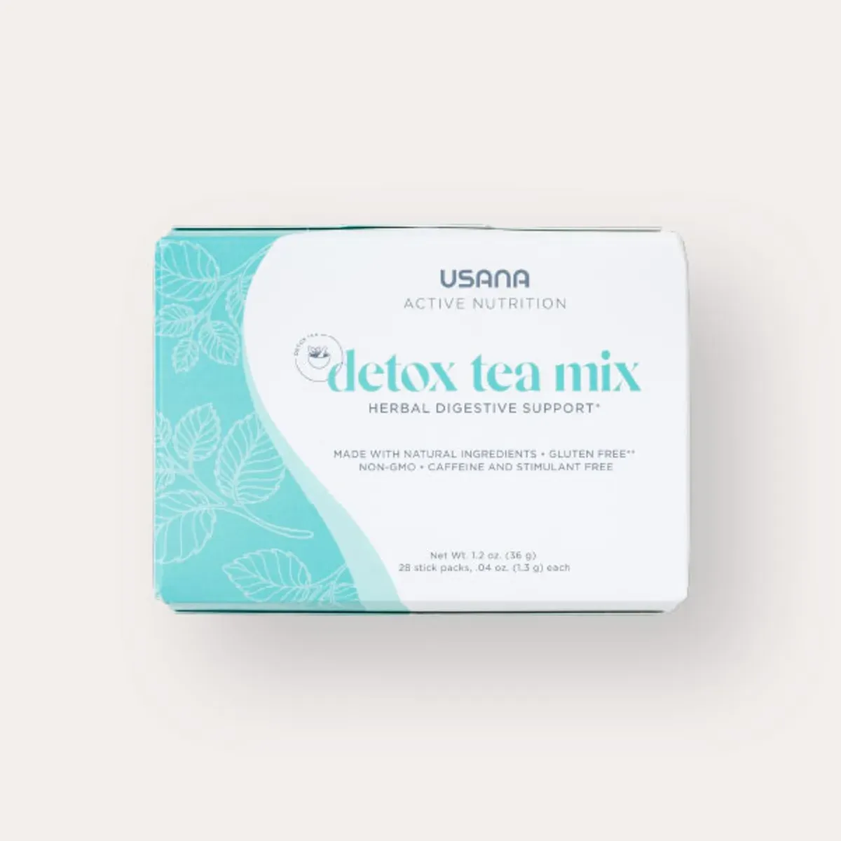 Official packaging for Detox Tea Mix.