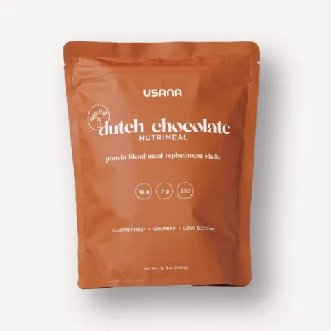Official packaging for Nutrimeal Chocolate (9 Serving Bag).