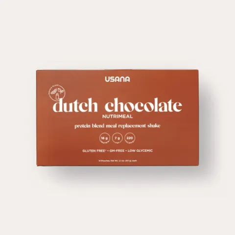 Official packaging for Nutrimeal Chocolate (28 Single-Serving Packets).