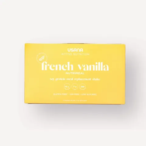 Official packaging for Nutrimeal Vanilla (Single-Serving Packets).