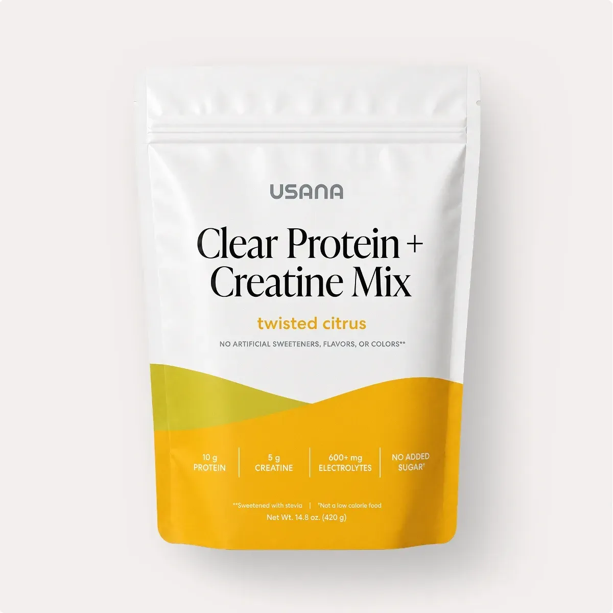 Official packaging for Clear Protein + Creatine Mix (20 Serving Bag).