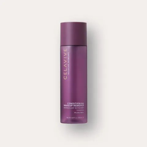 Official packaging for Celavive Conditioning Makeup Remover.