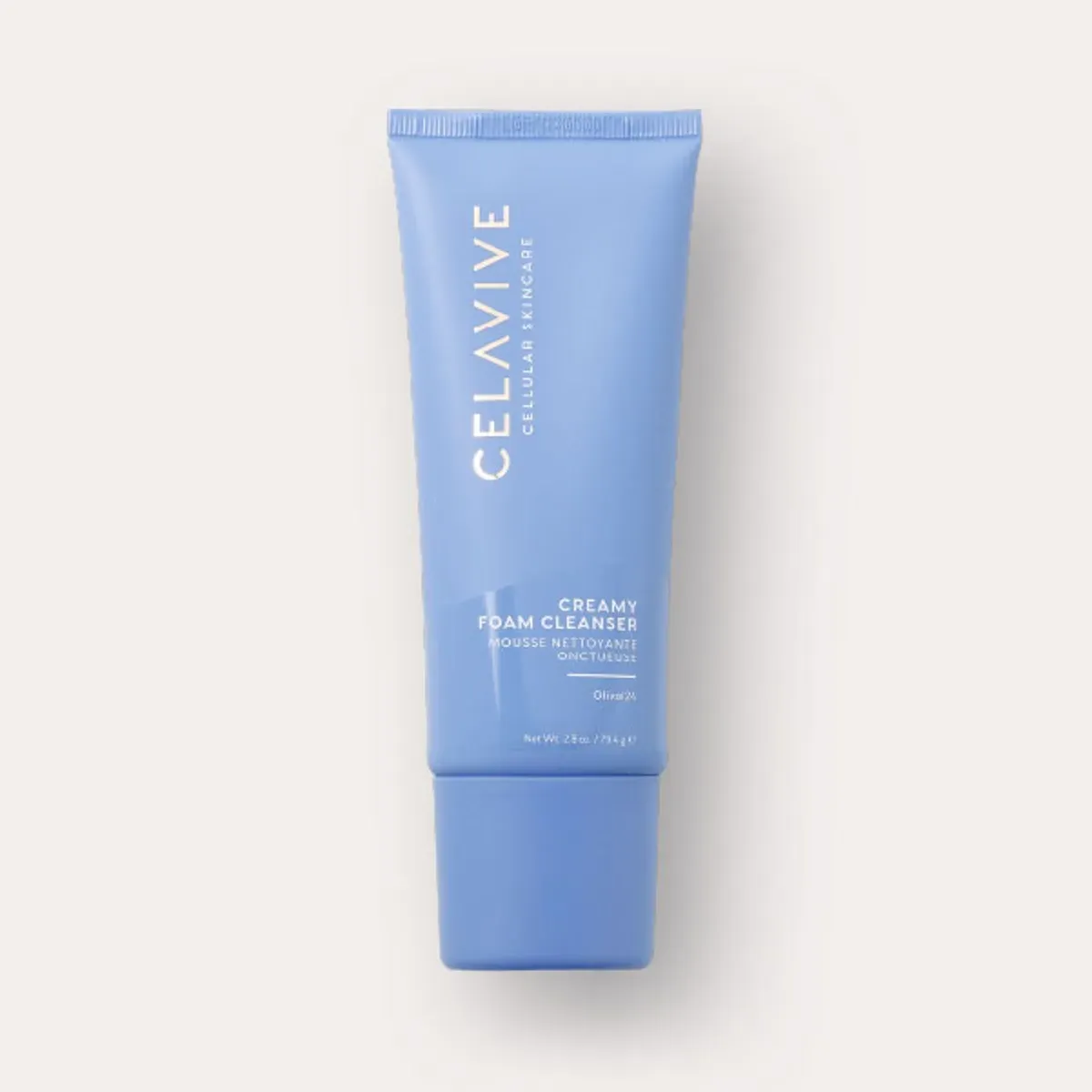 Official packaging for Celavive Creamy Foam Cleanser: Hydrating wash.