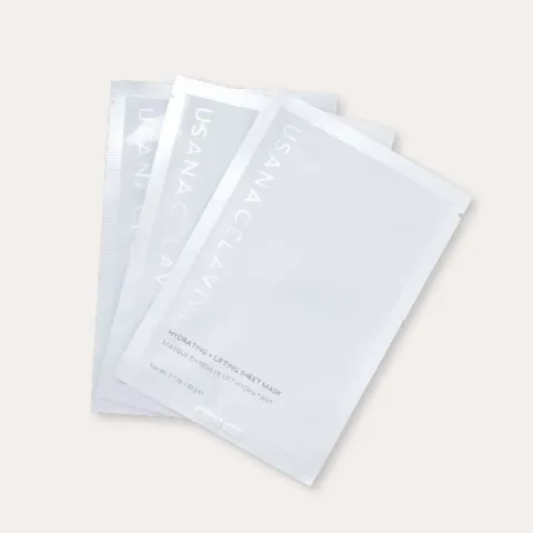 Official packaging for Hydrating + Lifting Sheet Mask.