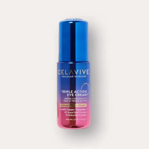 Official packaging for Triple Action Eye Cream.